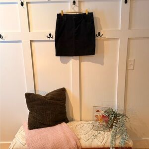 Classic Black Corduroy Women's Skirt